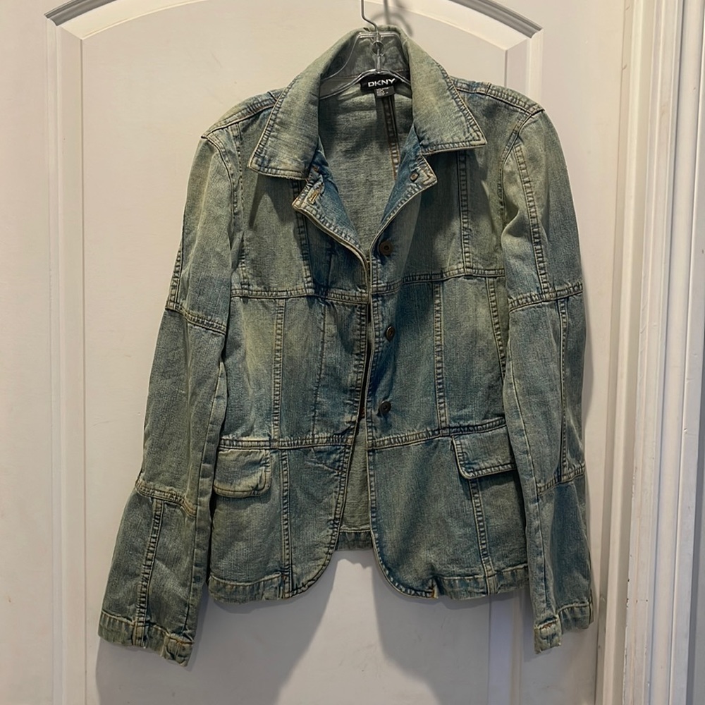 DKNY distressed denim jacket